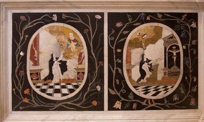 Sint Corona kerk, altaar, marmeren tarsia, Vicenza, Veneto, Italië door Benjamin Baud