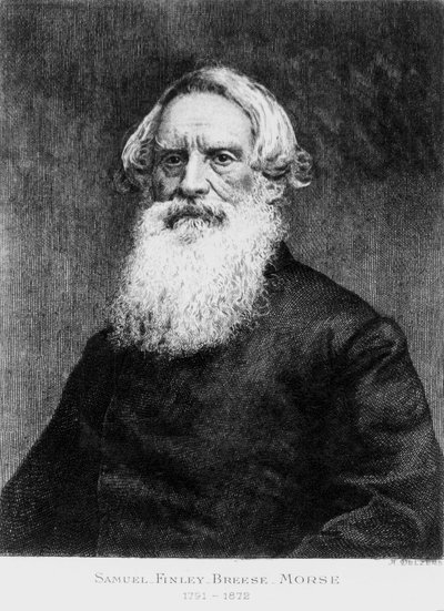 Samuel F B Morse, Amerikaanse kunstenaar en uitvinder van de Morsecode, ca. 1870 door Unbekannt
