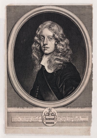 Sir Samuel Morland, Engelse diplomaat, wiskundige en uitvinder, ca. 1660 door Unbekannt