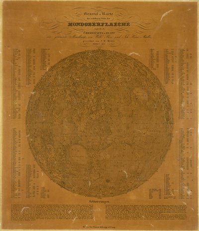 Kleine kaart van de Maan, Berlijn, Duitsland door Unbekannt