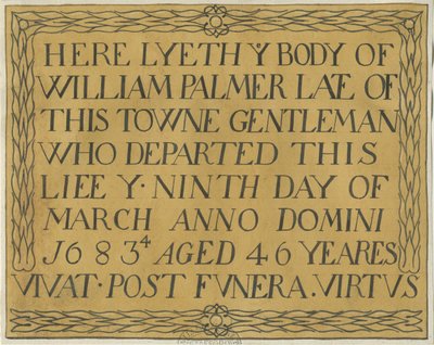 Stafford - Monumentale inscriptie in St. Mary