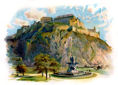 The Castle Rock, Edinburgh door Unbekannter Künstler