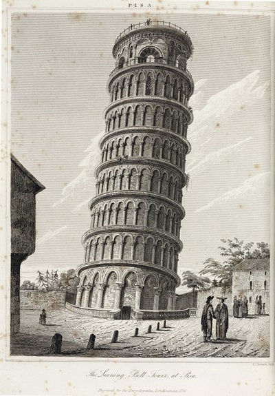 De scheve klokkentoren in Pisa door Unbekannt