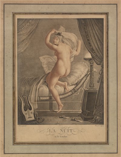 De nacht, Parijs, c.1815 door Unbekannter Künstler