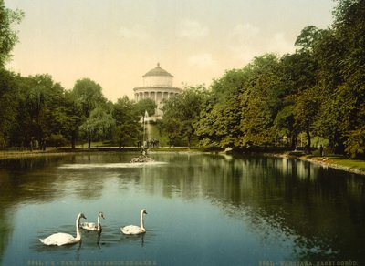 De Saxe-tuin, Warschau, Rusland (d.w.z. Warschau, Polen), ca. 1890-ca. 1900 door Unbekannter Künstler