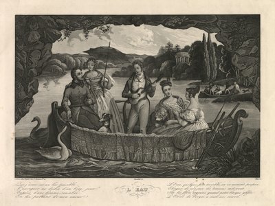 Het water, Parijs, c.1835 (gravure) door Unbekannter Künstler