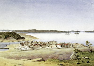 Het fort van Bomarsund, op de Åland-eilanden (Finland), in augustus 1854 door Unbekannter Künstler