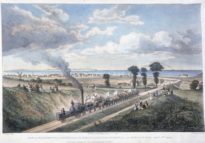 De opening van de Canterbury & Whitstable Railway, Kent, 3 mei 1830 door Unbekannt