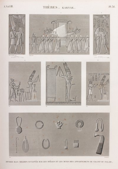 Thebe, Karnak door Unbekannt