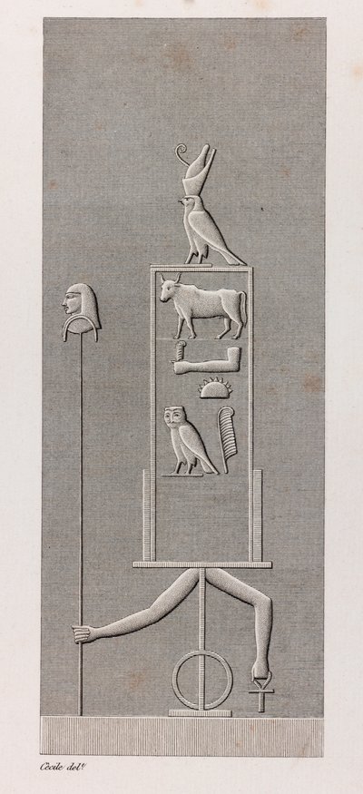 Thebe: Karnak (detail) door Unbekannt