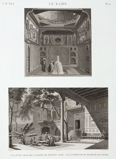 Twee voorbeelden van islamitische architectuur, Caïro, Egypte, ca. 1798 door Unbekannt