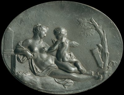 Venus en Cupido door Unbekannter Künstler
