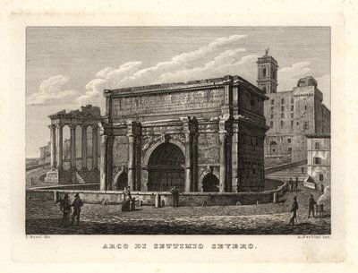 Uitzicht op de Boog van Septimius Severus, Rome door Unbekannt
