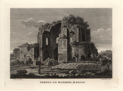 Uitzicht op de Tempel van Minerva Medica, Tempio di Minerva Medica, of nymphaeum, Rome door Unbekannt