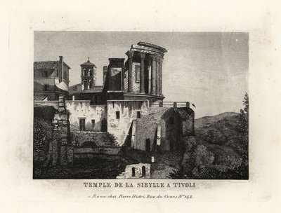 Tempel van de Sibylle of de Tempel van Vesta in Tivoli door Unbekannt