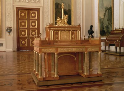 Schrijftafel met kleine kast, door David Roentgen (1743-1807), Neuwied door Unbekannt