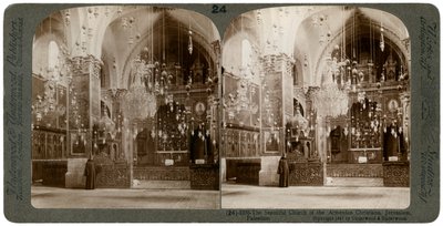 Kerk van de Armeense christenen, Jeruzalem, Palestina, 1897 door Underwood and Underwood