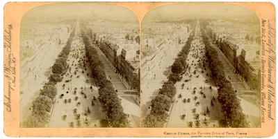 De Champs Elysees, Parijs, Frankrijk door Underwood and Underwood