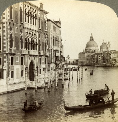 Het Grote Kanaal, Venetië, Italië door Underwood and Underwood