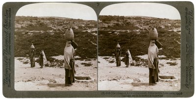 Het dorp Imwas Emmaus, Palestina, 1900 door Underwood and Underwood