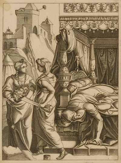 Judith en meid met het hoofd van Holofernes door Unidentified