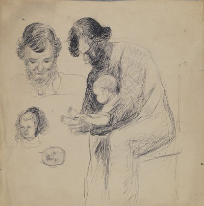 Studies van mens, kind en zuigeling door Unidentified