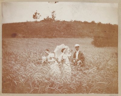 [Drie vrienden in een veld] door Unidentified