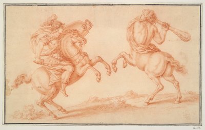 Centaur en Amazone door Unknown