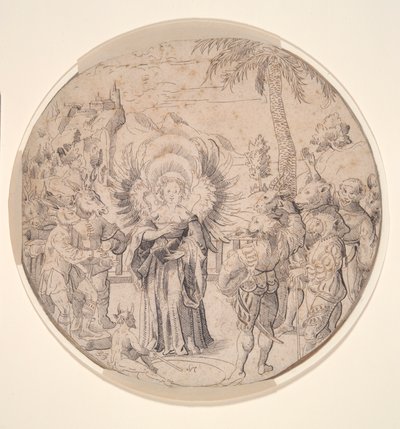 Circe die de Mannen van Odysseus in Dieren Verandert door Unknown