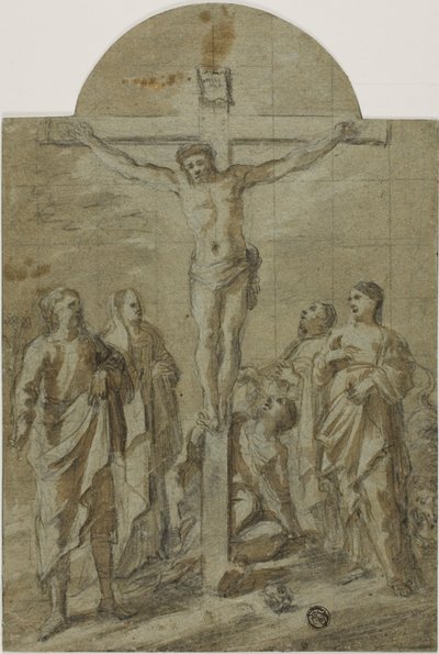 Kruisiging met Heiligen door Unknown