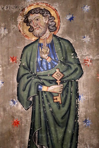 Saint-Pierre-le-Jeune Protestantse Kerk, Sint-Pieter, fresco, Straatsburg, Frankrijk door Unknown