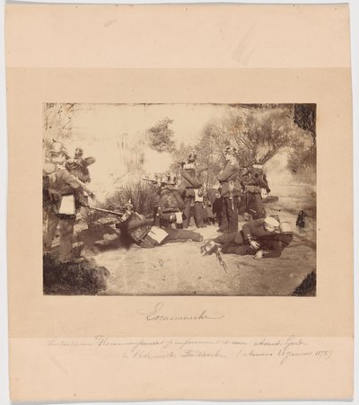 Schermutseling tussen een Pruisische verkenningseenheid en vooruitgeschoven troepen van het leger van Faidherbe (Amiens, 21 januari 1871). door Unknown