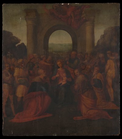 De aanbidding der wijzen door Unknown