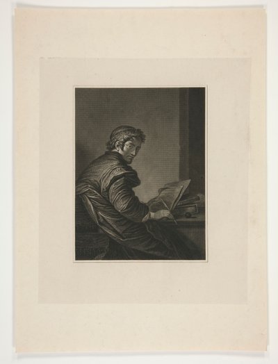 Onbekend [Geleerde zittend aan bureau] door Unknown
