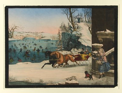 Zonder titel (Winterscène) door Unknown