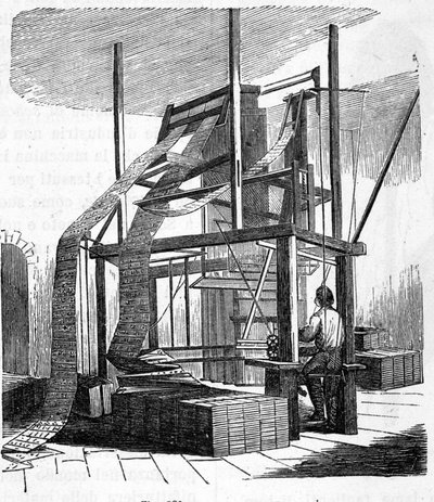 1801 Jacquard weefgetouw. Gravure uit de 19e eeuw. door Unknown artist