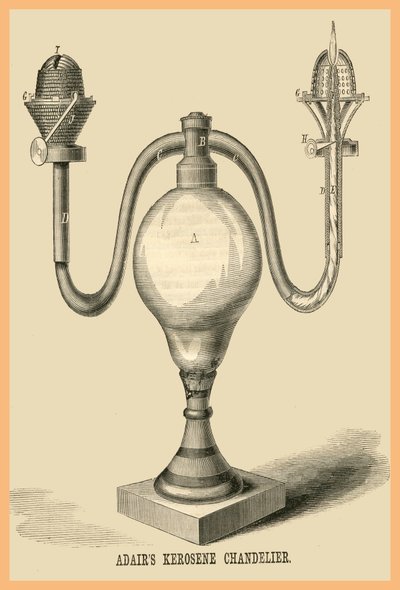 Adairs Kerosine Kroonluchter door Unknown Artist