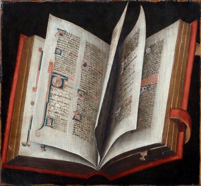Een geopend liturgisch boek door Unknown artist