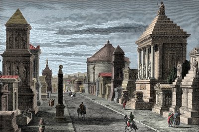 Via Appia in Rome door Unknown artist