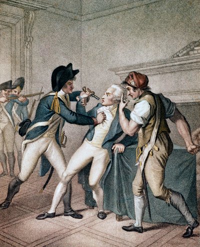 Arrestatie van Maximilien Robespierre, op 27/07/1794 door Unknown artist