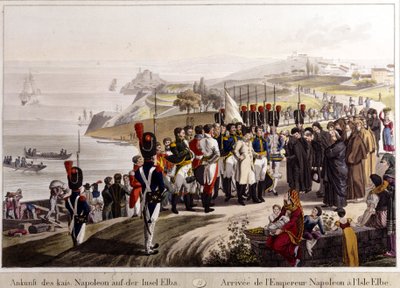 Aankomst van Napoleon op het eiland Elba door Unknown artist