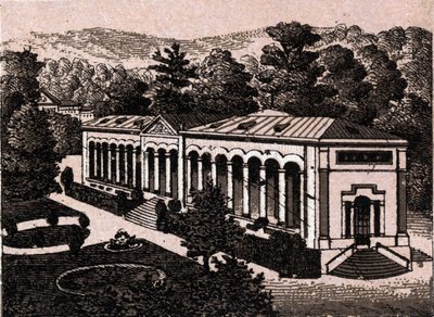 Baden-Baden, Duitsland: uitzicht op de Colonnade in 
