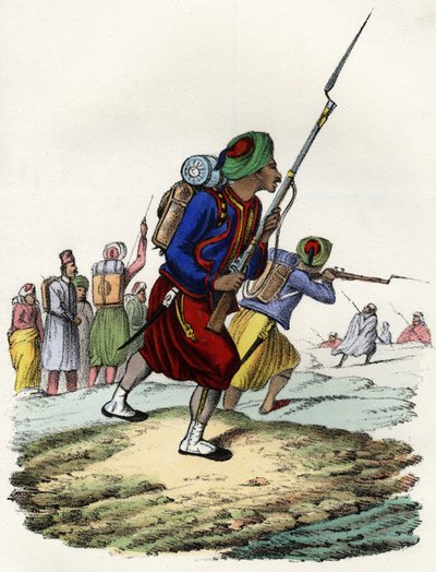 Bataljon van Zouaven van het Franse leger van Afrika, bestaande uit inboorlingen en gevormd door generaal Clausel in 1830 voor de expeditie van het Atlasgebergte naar Algerije. In 