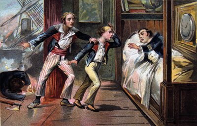 Slag bij de Nijl - Slag bij Aboukir - dood van Luce en Giocante de Casabianca door Unknown artist