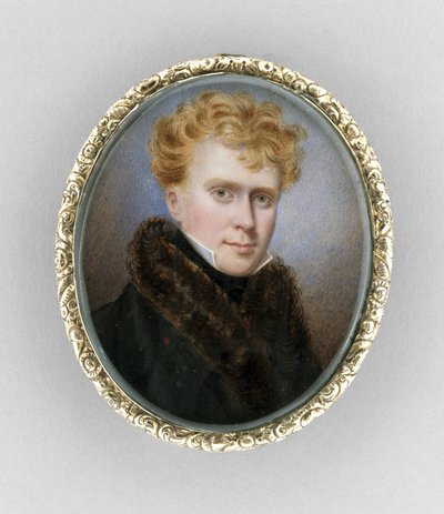 Broche met portret van een man, ca. 1840 door Unknown artist
