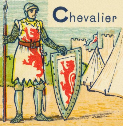 C als ridder door Unknown artist