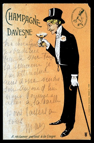 Champagne Davesne, begin 20e eeuw door Unknown Artist