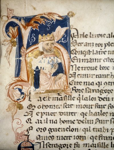 Karel de Grote - verluchting, codex door Unknown artist