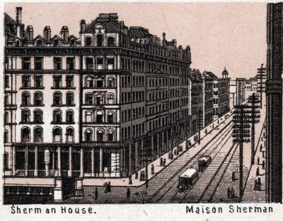 Chicago, Verenigde Staten: uitzicht op Sherman House door Unknown artist