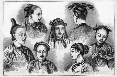 Chinese mode en kapsels in de 19e eeuw. door Unknown artist